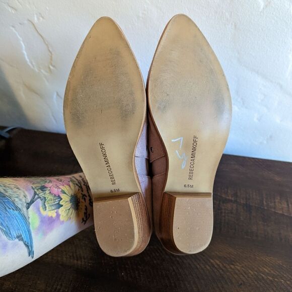 Rebecca Minkoff Pink Suede Annette Ankle Booties - Picture 7 of 11